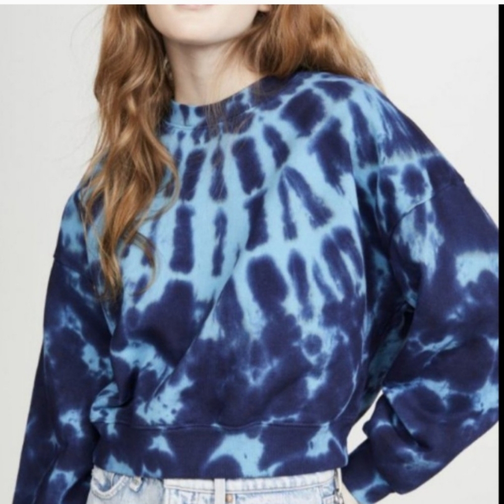Agolde Blue Tie-Dye Sweatshirt Women's Size Small